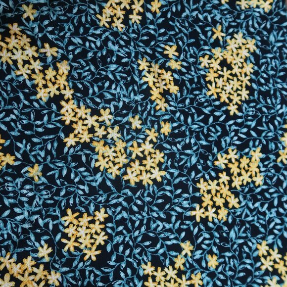 ZARA Basic Floral Ruffle Sleeve Mini Dress Blue Yellow Medium - Picture 12 of 14